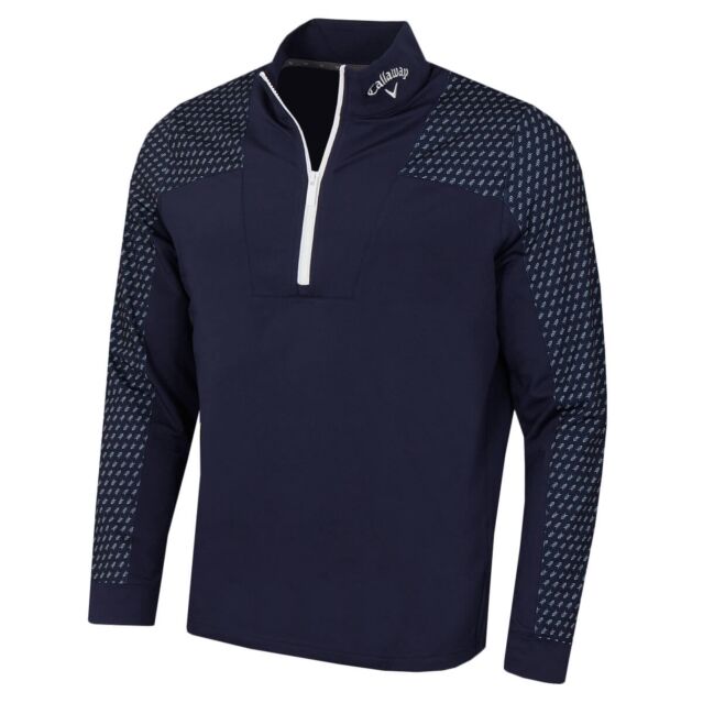 Callaway Golf Mens Chev Motion Print Thermal Pullover Sweater