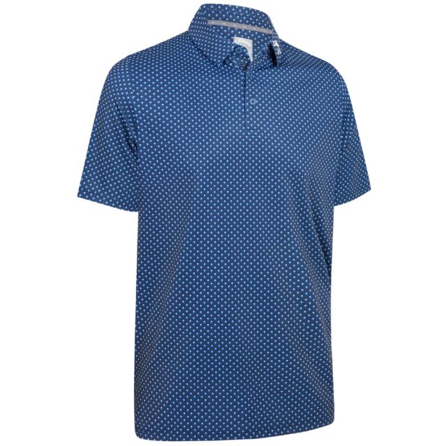 Callaway Golf Mens Golf Trademark Printed Wicking Polo Shirt