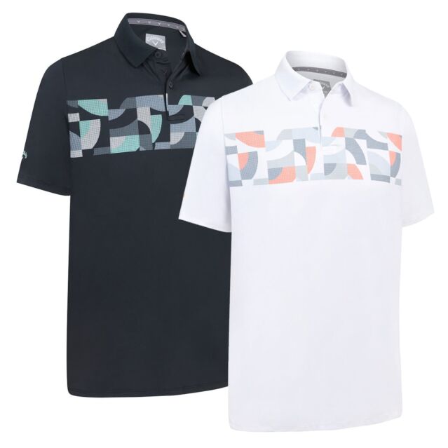 Callaway Golf Mens 2025 Optical 'C' Moisture Wicking Stretch Golf Polo Shirt