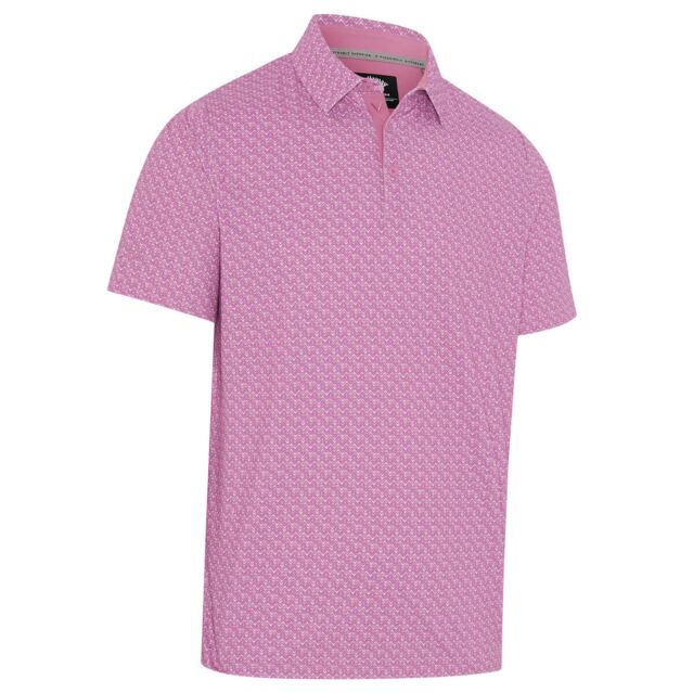 Callaway Mens Timeless Chev Print Opti-Dri Stretch Eco Golf Polo Shirt