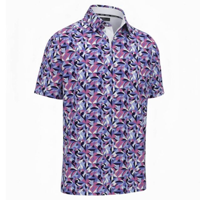 Callaway Mens Dogwood Floral Print Opti-Dri Swing Tech Golf Polo Shirt