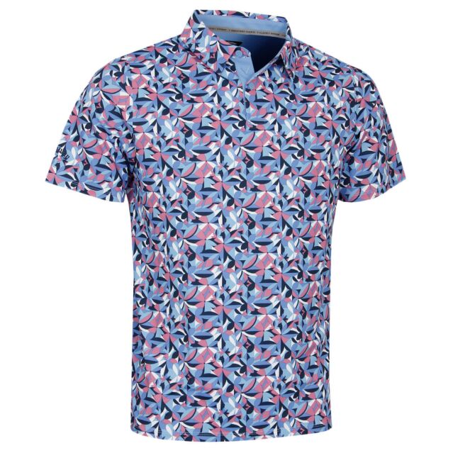 Callaway Mens Dogwood Floral Print Opti-Dri Swing Tech Golf Polo Shirt