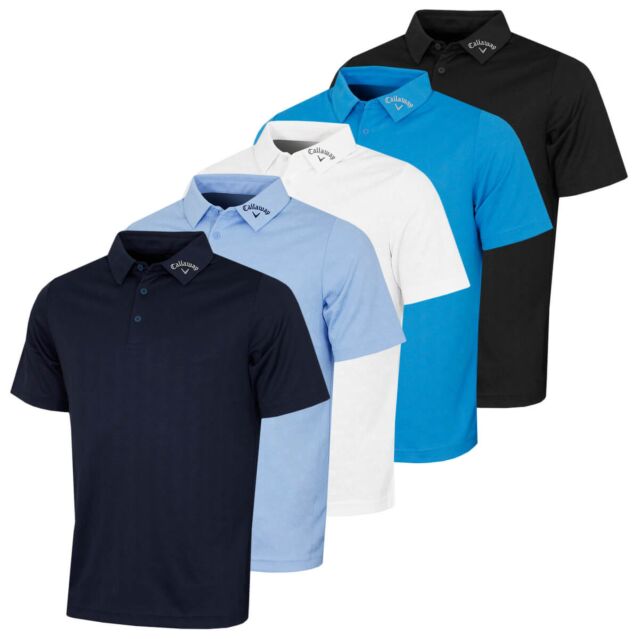 Callaway Mens Odyssey Ventilated Jaquard Opti-Dri Stretch Golf Polo Shirt