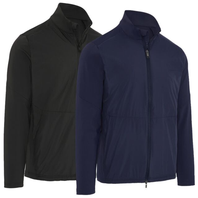 Callaway Golf Mens 2025 Mixed Media Full Zip Pullover Water Repellent Sweater