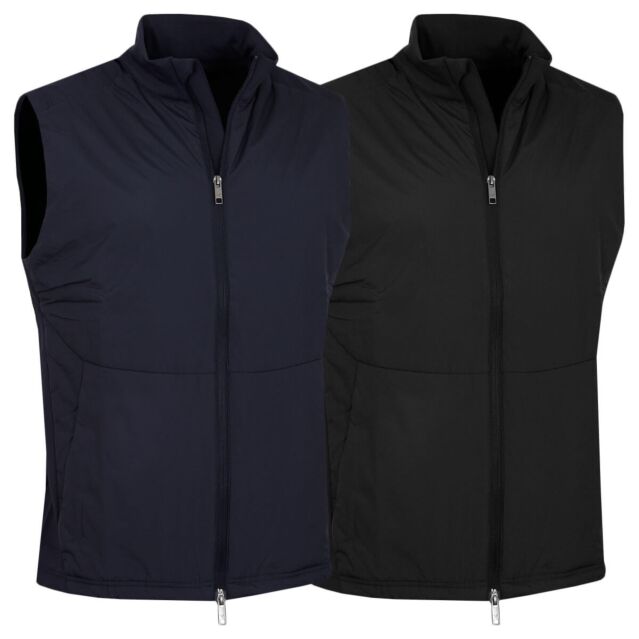 Callaway Golf Mens 2026 Mixed Media Water Resistant SwingTech Vest Gilet