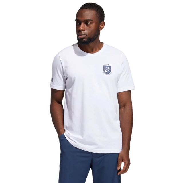 adidas Golf Mens Championship Graphic Stretch Clubhouse 3-Stripes T-Shirt