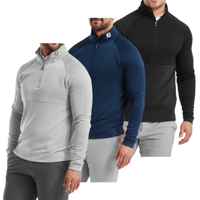 Footjoy Mens 2025 Jacquard Thermal Chill-Out Moisture Wicking Golf Sweater
