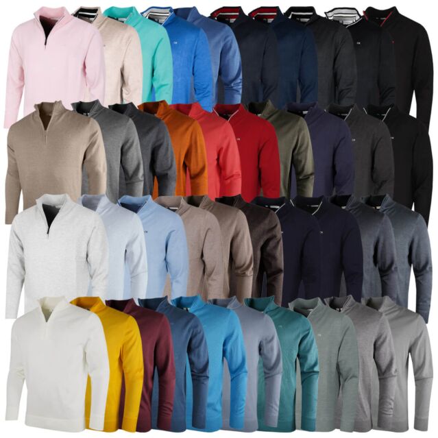 Calvin Klein Mens 2025 Campus 1/2 Zip All Season Easy Care Sweater