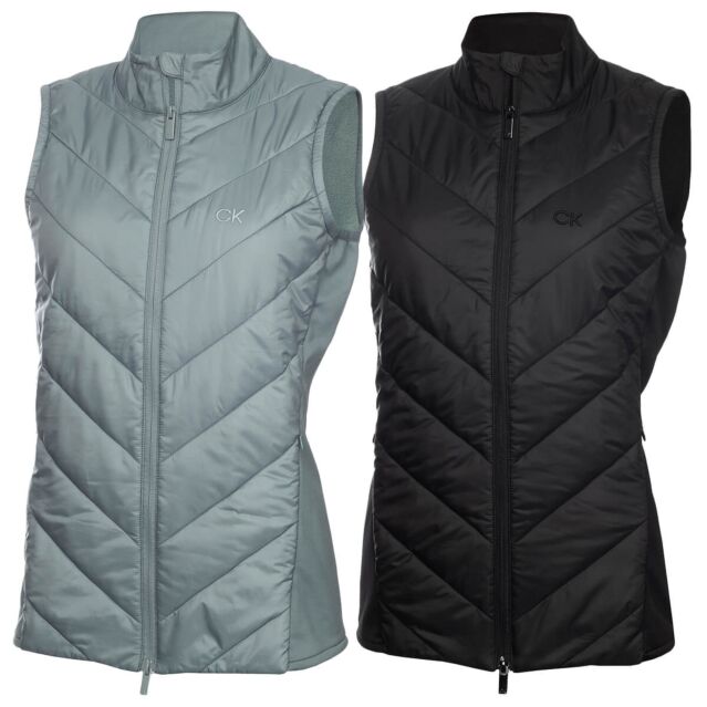 Calvin Klein Womens Lago Hybrid Windproof Padded Golf Gilet