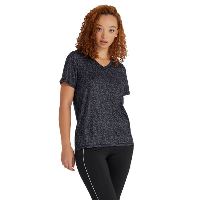 Calvin Klein Womens Relax Print V Neck UV Protection Soft Feel T-Shirt