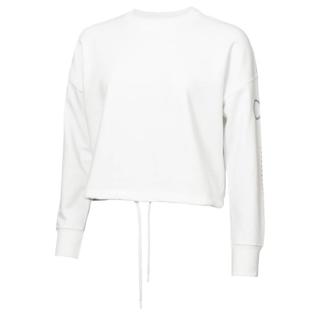 Calvin Klein Womens Chill Cropped Crew Neck Loose Fit Soft Feel Sweater