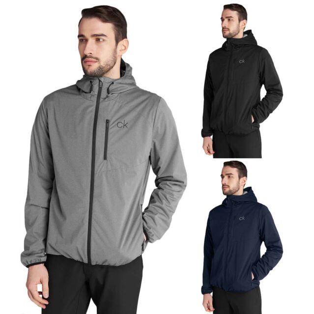 Calvin Klein Mens Ultron Hooded Thermal Lightweight Stretch Golf Jacket