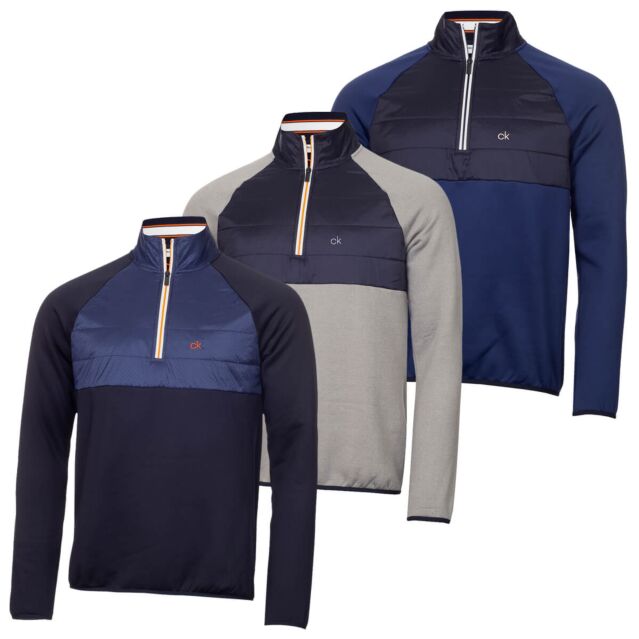 Calvin klein men's half zip sweater clearance