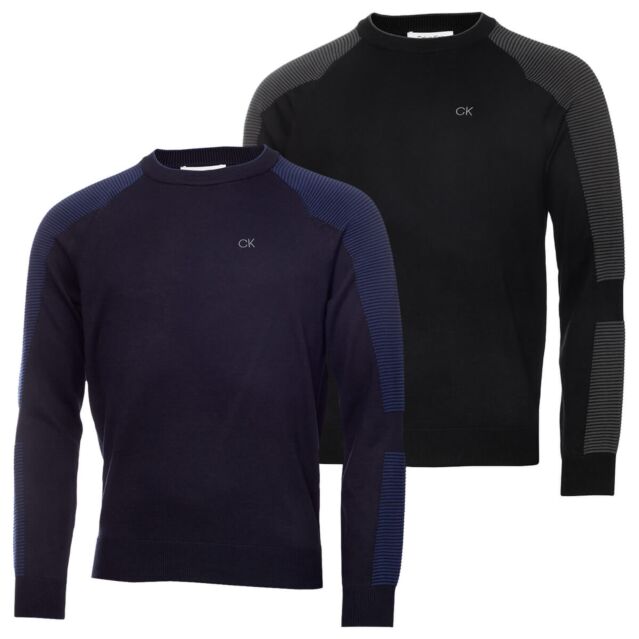 Calvin Klein Mens Veleto Crew Neck Moisture Wicking Golf Sweater