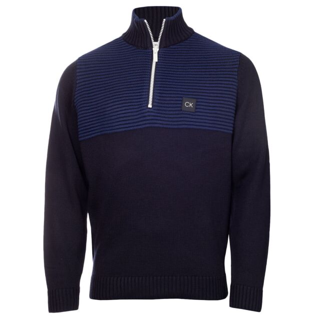Calvin Klein Mens Aneto 1/4 Zip Moisture Wicking Breathable Golf Sweater