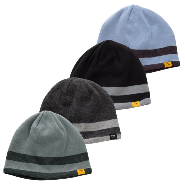 Calvin Klein Mens Madura Soft Feel Knitted Fleece Lined Golf Beanie Hat