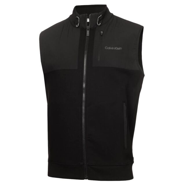 Calvin Klein Mens Hyper Tech Adjustable Drawcord Full Zip Gilet