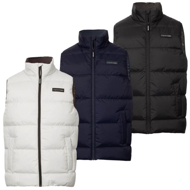 Calvin Klein Mens 2025 Rivington Padded Wind Proof Water Resistant Golf Gilet