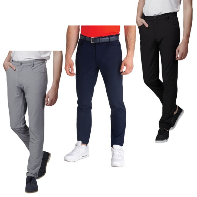 Calvin Klein Mens 2025 Genius 4-Way Stretch Slim Fit Golf Trousers