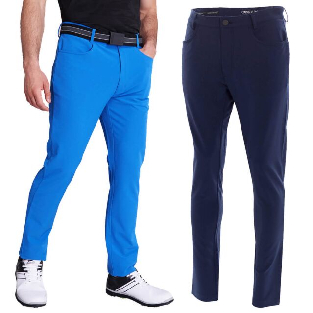 Calvin Klein Mens Genius Stretch Fabric Quick Drying Slim Fit Golf Trousers