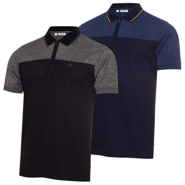 Calvin Klein Mens Morris Lightweight Wicking Quick Dry Golf Polo Shirt