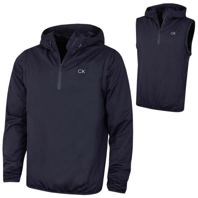 Calvin Klein Mens Convertible Windbreaker Golf Jacket