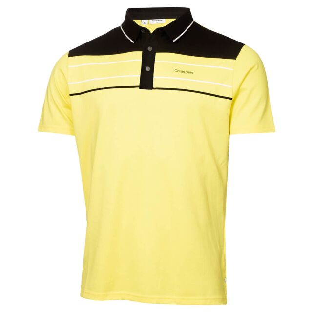 Calvin Klein Mens Blackwater Easy Care Golf Polo Shirt
