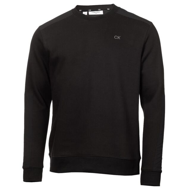 Calvin Klein Mens Walker Crew Cotton Blend Comfort Golf Sweater