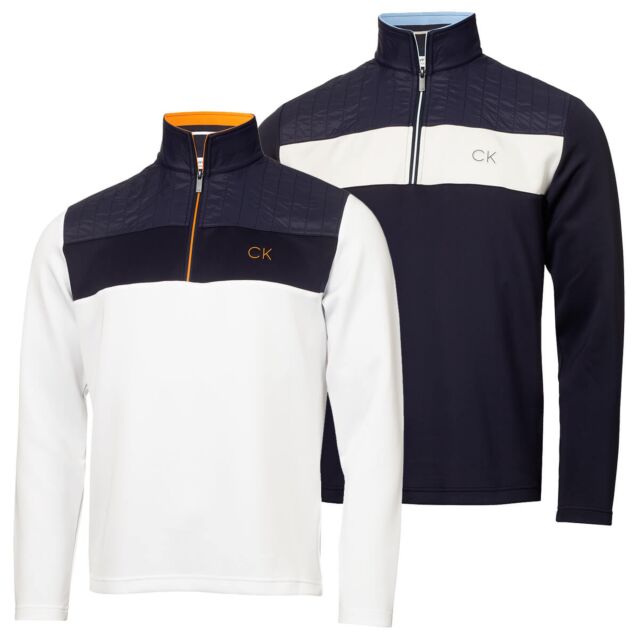 Calvin Klein Mens Danvers 1/4 Zip Stretch Insulated Golf Sweater
