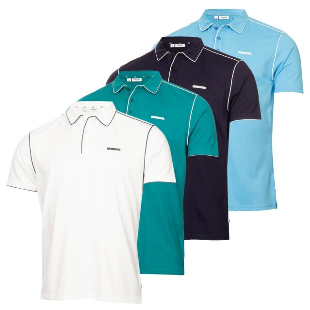 Calvin Klein Mens 2025 San Marcos Moisture Wicking Golf Technical Polo Shirt