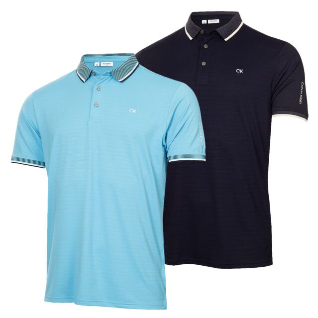 Calvin Klein Mens 2025 Rockland Moisture Wicking Easy Care Golf Polo Shirt
