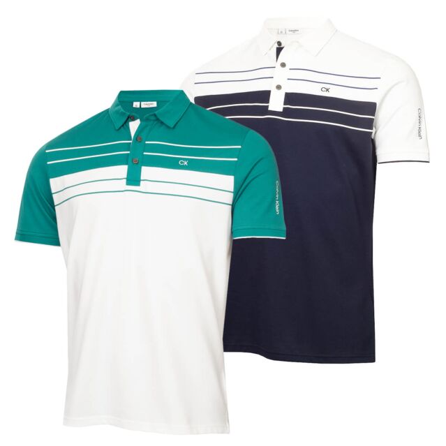 Calvin Klein Mens 2025 Pinebrook Moisture Wicking Technical Golf Polo Shirt