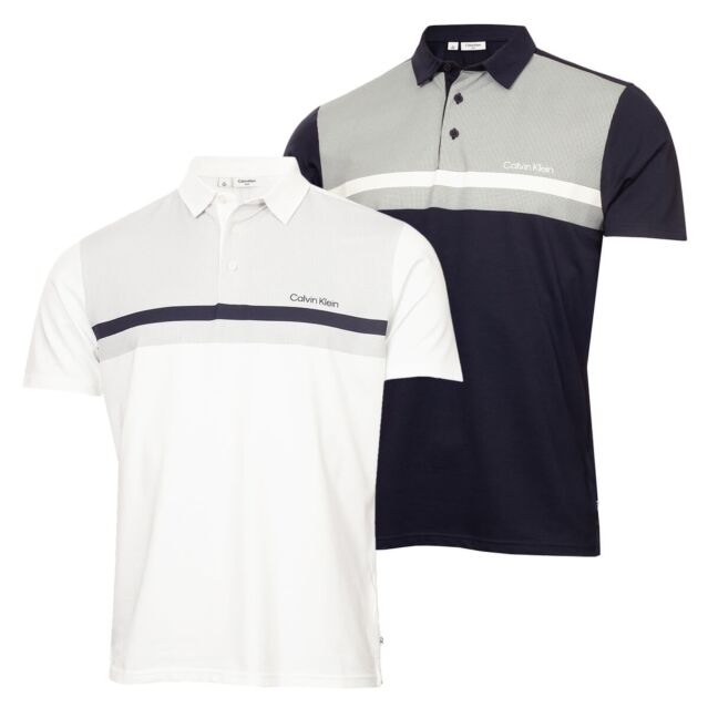 Calvin Klein Mens 2025 Clearview Moisture Wicking Technical Golf Polo Shirt