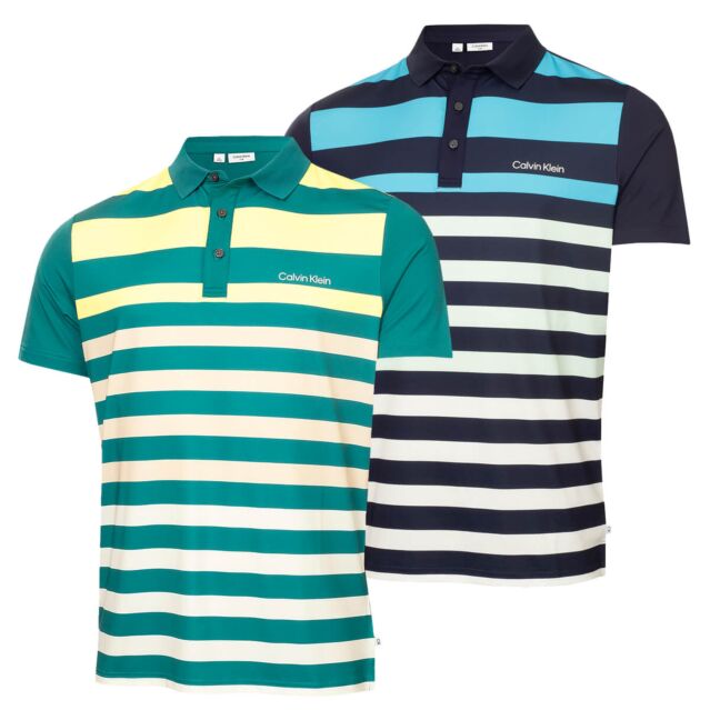Calvin Klein Mens 2025 Somerset Lightweight Wicking Stretch Golf Polo Shirt