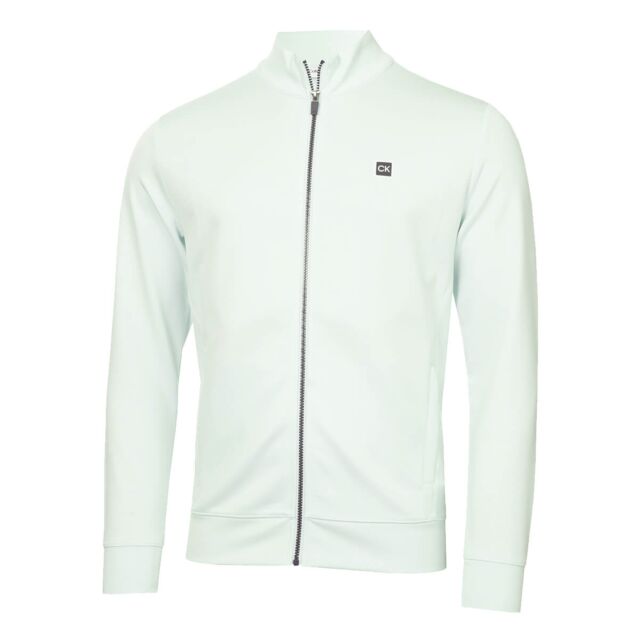 Calvin Klein Mens Concord Full Zip Stretch Wicking Golf Sweater