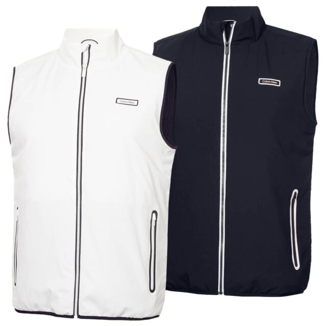 Calvin Klein Mens 2025 Trinity Lightweight Fleece Lined Insulated Golf Gilet