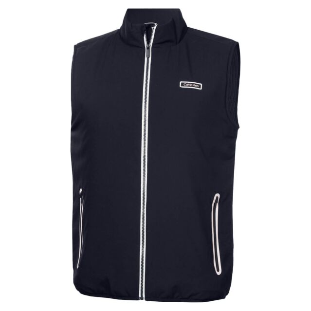 Calvin Klein Mens 2025 Trinity Lightweight Fleece Lined Insulated Golf Gilet