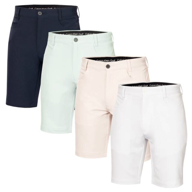 Calvin Klein Mens 2025 CK Impact 4-Way Stretch Slim Fit Golf Shorts