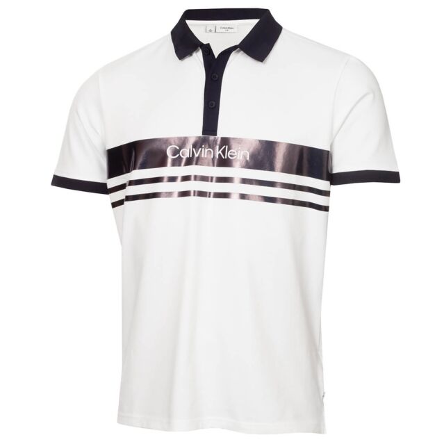 Calvin Klein Mens Freemount Moisture Wicking Easy Care Golf Polo Shirt