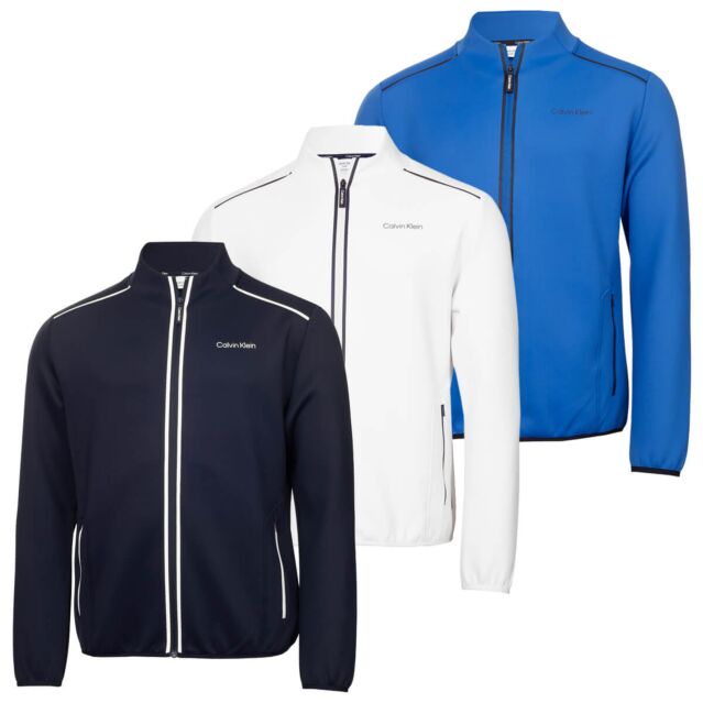 Calvin Klein Mens Brookhill Technical Lightweight Full Zip Golf Jacket