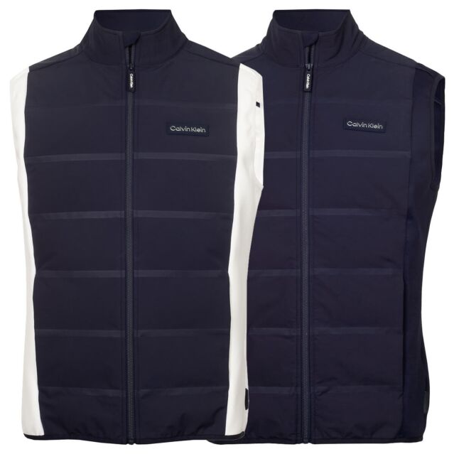 Calvin Klein Mens Manning Performance Insulated Full Zip Golf Gilet