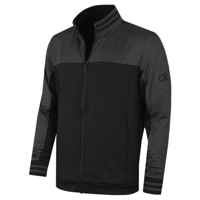Calvin Klein Mens Retro Performance Lightweight Full Zip Sweater