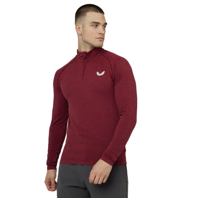 Castore Mens Seamless Long Sleeve 1/4 Zip Compression Sweater
