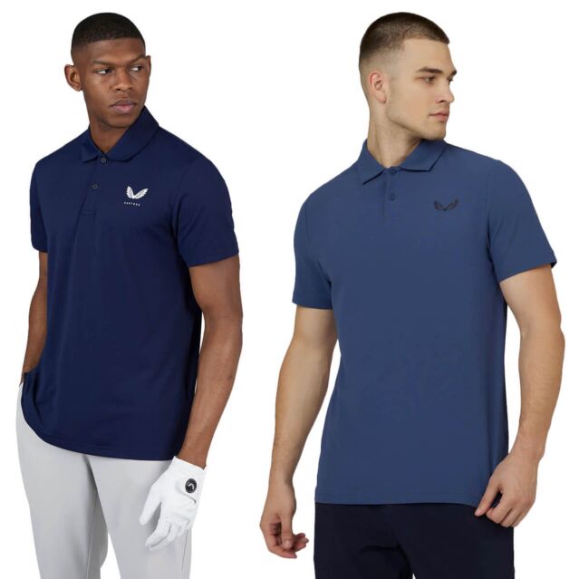 Castore Mens Golf Mainline Essential Lightweight Breathable Polo Shirt