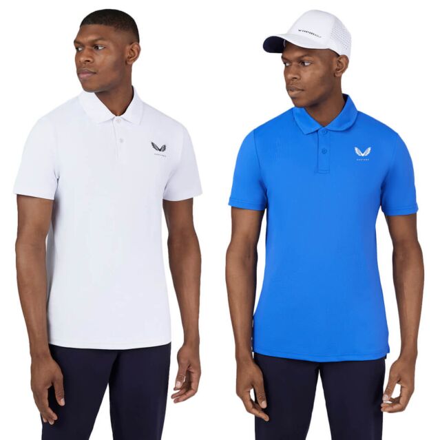 Castore Mens Golf Mainline Essential Lightweight Breathable Polo Shirt