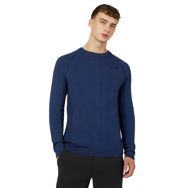 Castore Mens Knitted Crew Neck Mesh Ventilated Engineered Golf Sweater