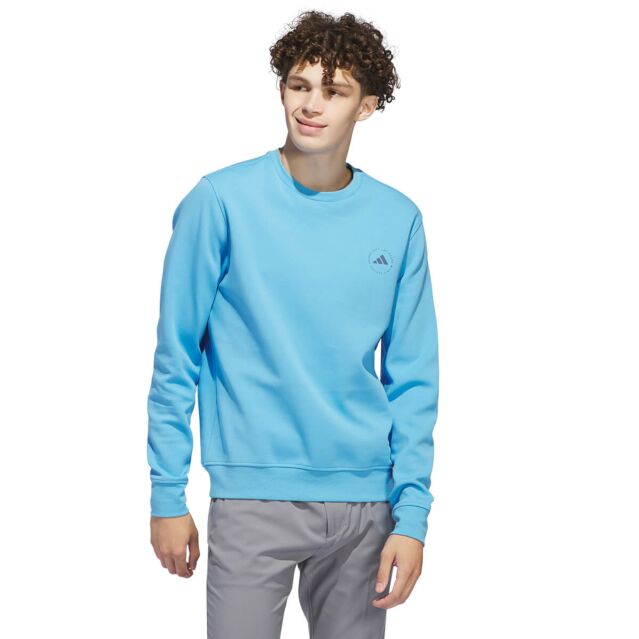 adidas Golf Mens Core Crew Neck Logo Sweater