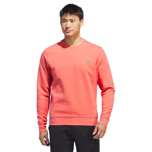 adidas Golf Mens Core Crew Neck Sustainable Performance Logo Sweater