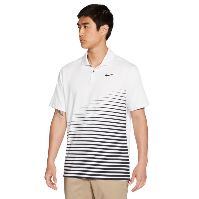 striped nike golf polo