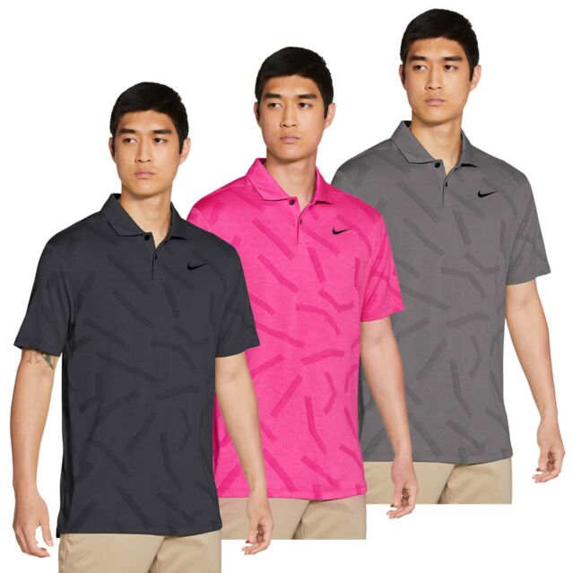 Nike Mens Dri-Fit Vapor Line Wicking Stretch Jaqcuard Golf Polo Shirt
